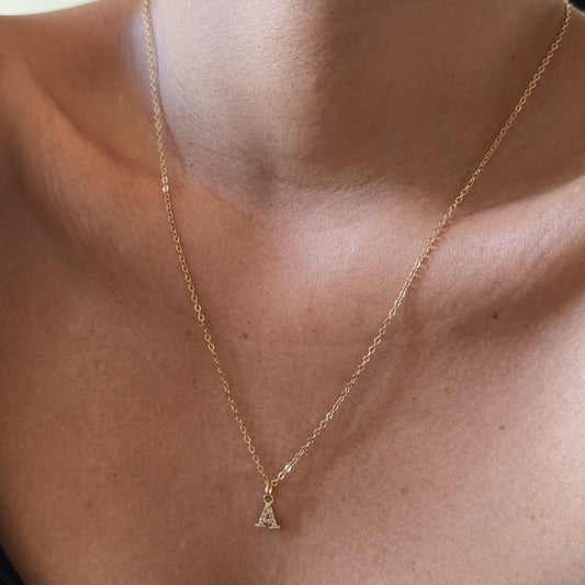 COLLAR MINI INICIAL SHINE 45CM ORO