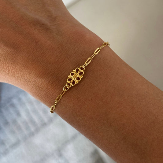 PULSERA FLOR ORO