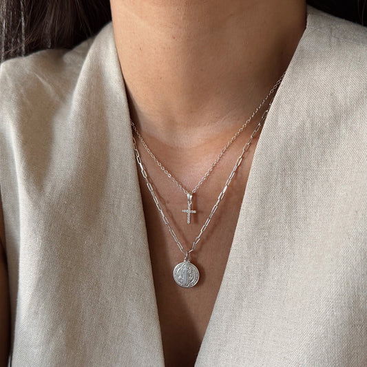 COLLAR SAN BENITO 45CM PLATA