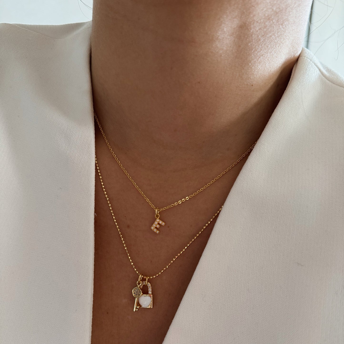 COLLAR CORAZÓN CANDADO 45CM