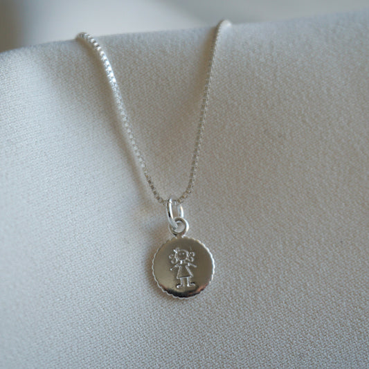 COLLAR NIÑA 45CM PLATA
