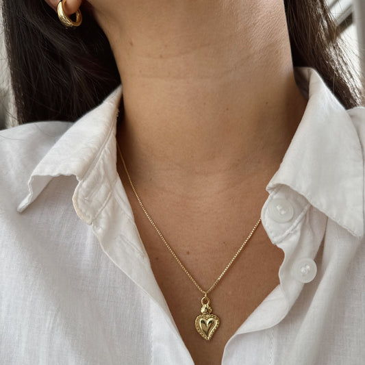 COLLAR CORAZÓN ANUSKA 45CM ORO
