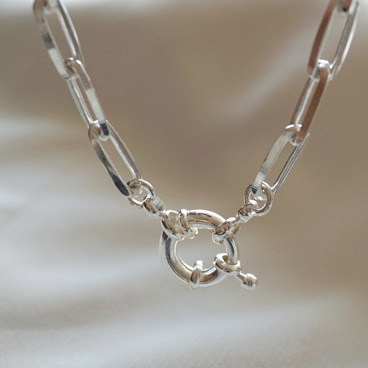 CADENA MARTA 40CM PLATA