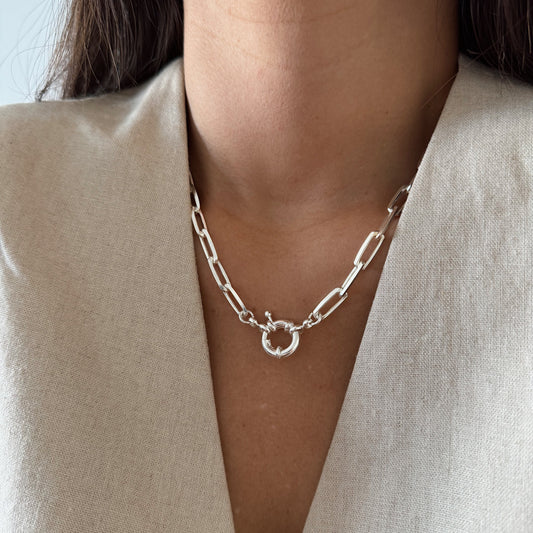 CADENA MARTA 40CM PLATA