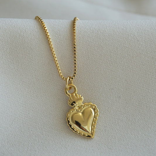 COLLAR CORAZÓN ANUSKA 45CM ORO