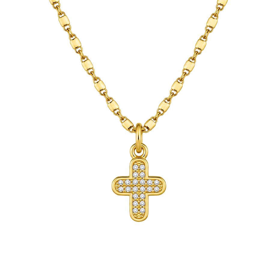 COLLAR MINI CRUZ 45CM ORO