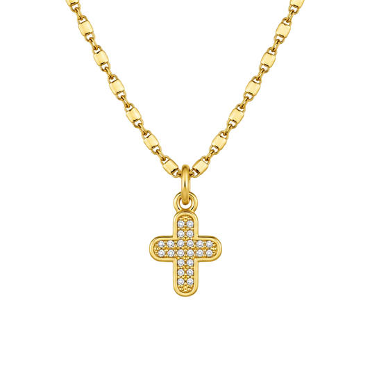 COLLAR MINI CRUZ 45CM ORO