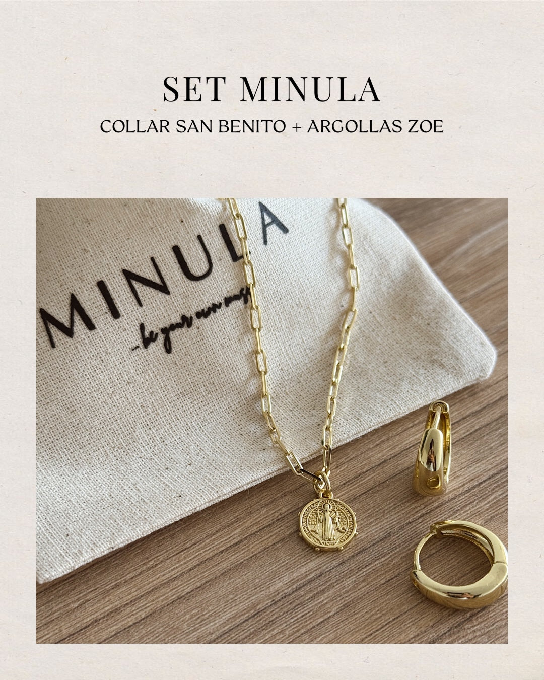 SET COLLAR SAN BENITO + ARGOLLAS ZOE