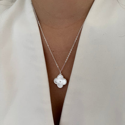 Cadena Trébol plata