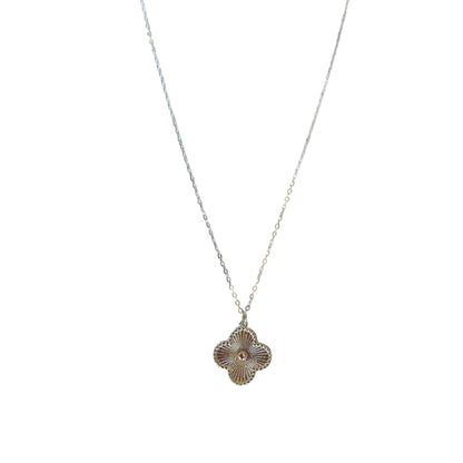 COLLAR CLOVER PLATA 45CM