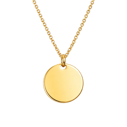 COLLAR MEDALLA GRABADO ORO 18MM