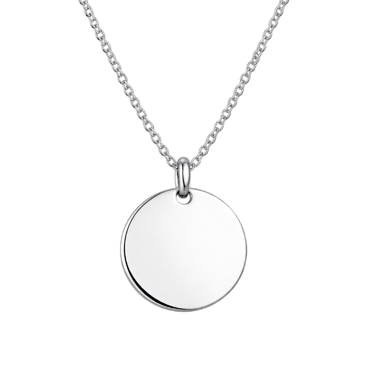 COLLAR MEDALLA GRABADO PLATA 18MM