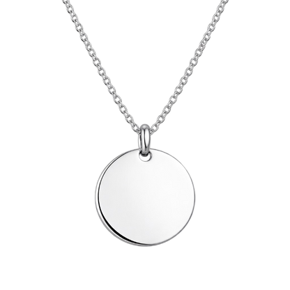 COLLAR MEDALLA GRABADO PLATA 18MM