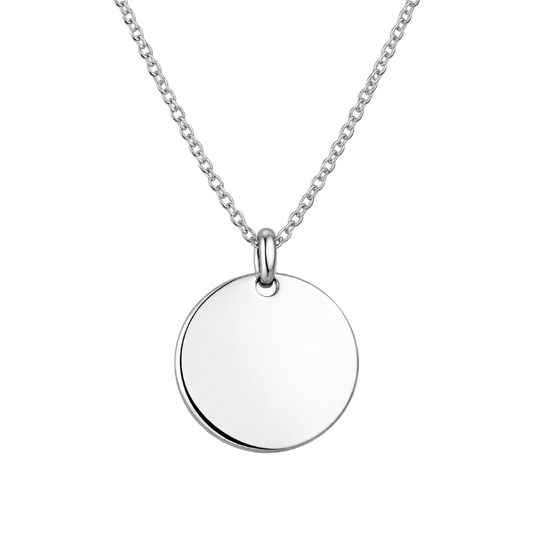 COLLAR MEDALLA GRABADO PLATA 20MM