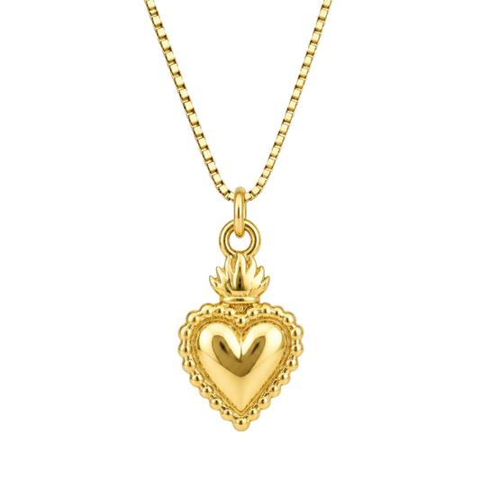 COLLAR CORAZÓN ANUSKA 45CM ORO