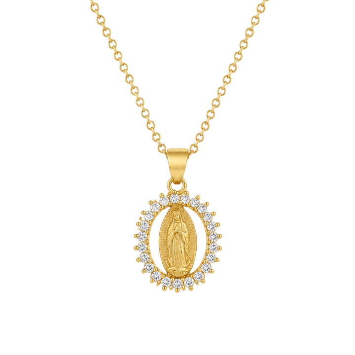COLLAR VIRGEN GUADALUPE 45CM ORO