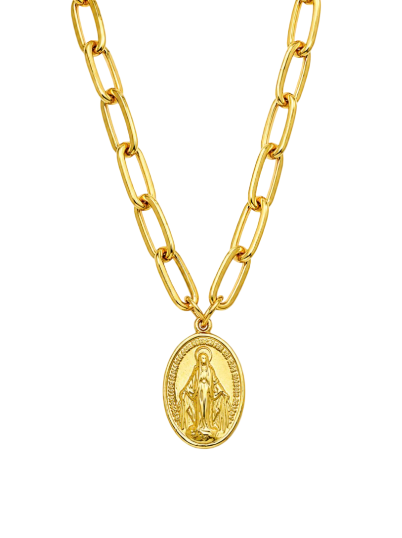 COLLAR VIRGEN DE LOS MILAGROS 45CM ORO