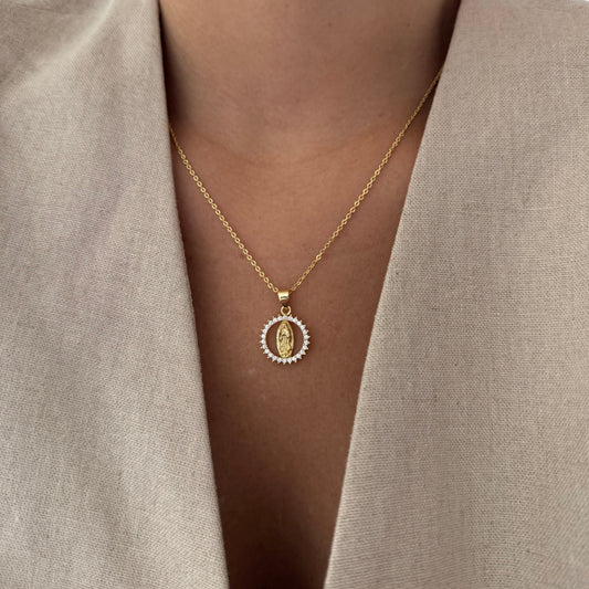 COLLAR VIRGEN GUADALUPE 45CM ORO