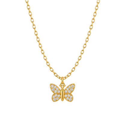 COLLAR MARIPOSA CIRCÓN 45CM ORO