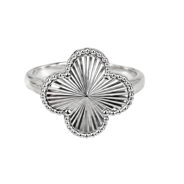 ANILLO TRÉBOL PLATA