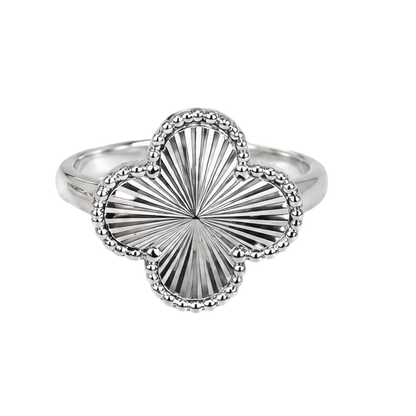 ANILLO TRÉBOL PLATA