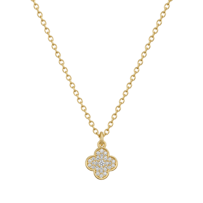 COLLAR TRÉBOL MINI SHINE ORO