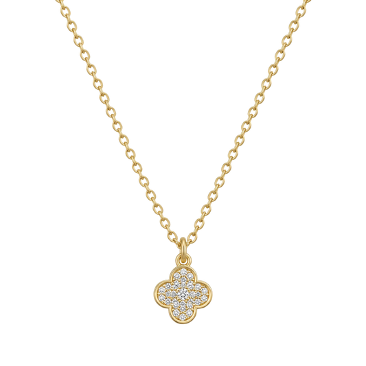 COLLAR TRÉBOL MINI SHINE ORO