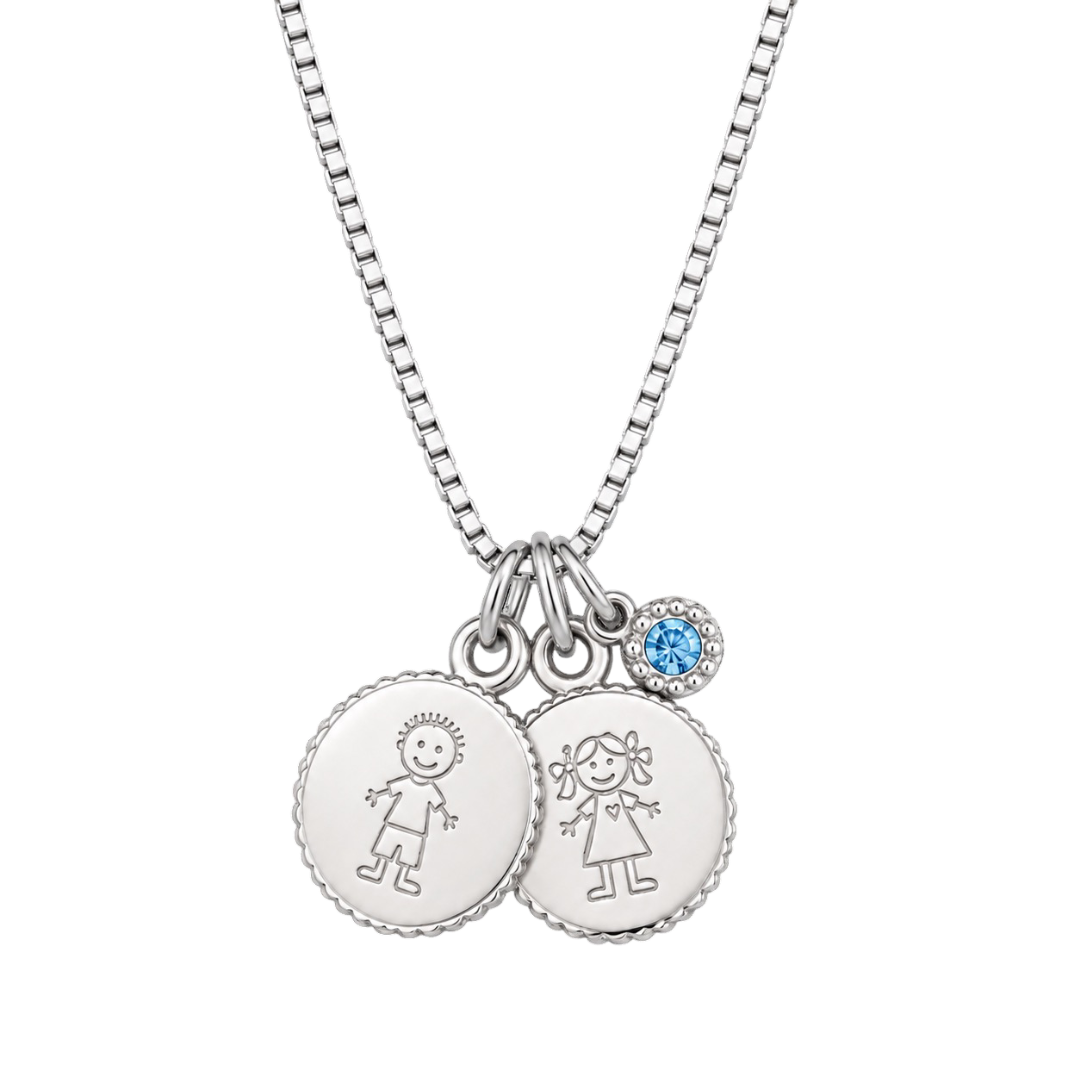 COLLAR NIÑA 45CM PLATA