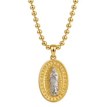 COLLAR VIRGEN DE GUADALUPE 45CM ORO