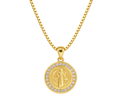 COLLAR SAN BENITO CIRCÓN 45CM ORO
