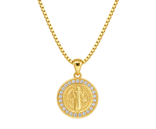 COLLAR SAN BENITO CIRCÓN 45CM ORO