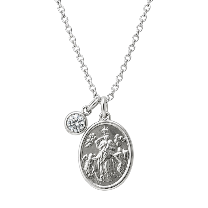 COLLAR VIRGEN DESATANUDOS 45CM PLATA