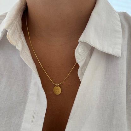 COLLAR INICIAL AJUSTABLE 45CM ORO