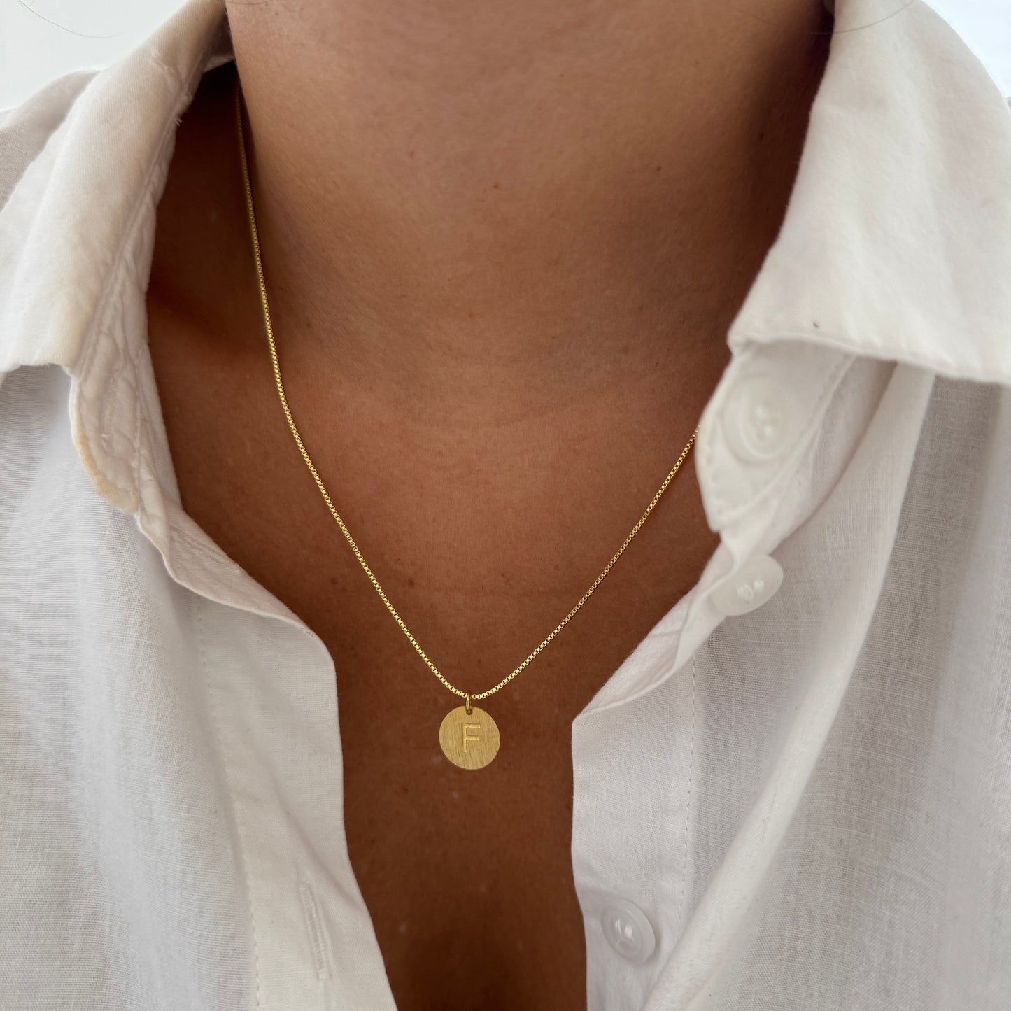 COLLAR INICIAL AJUSTABLE 45CM ORO