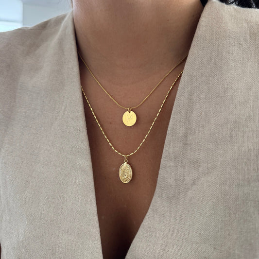 COLLAR VIRGEN MARIA 45CM ORO