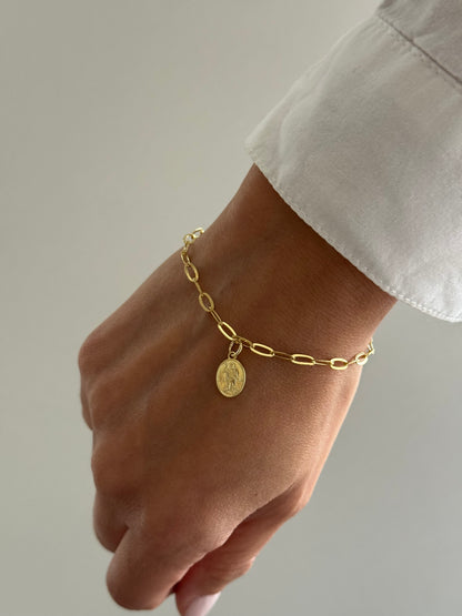 PULSERA MINI EXPEDITO 16CM ORO