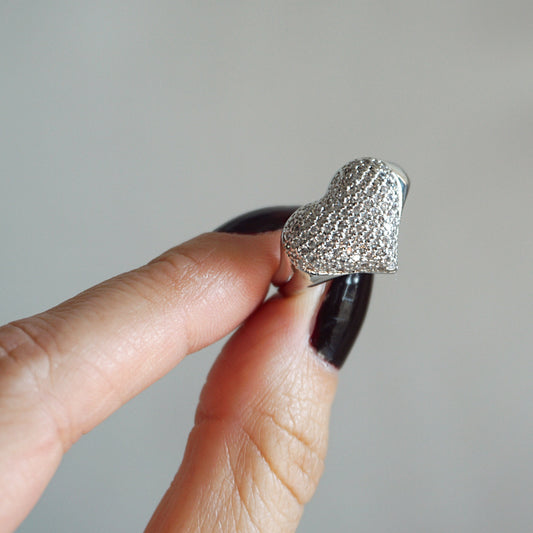 ANILLO CORAZÓN PLATA
