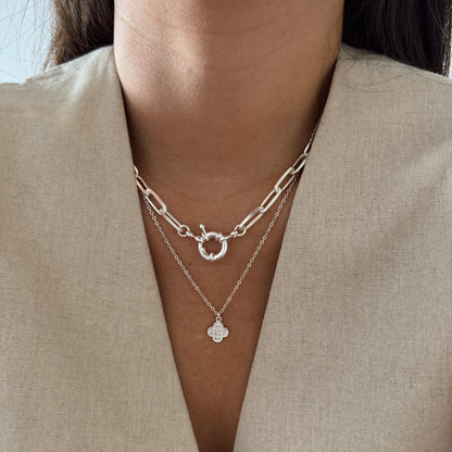 CADENA MARTA 40CM PLATA