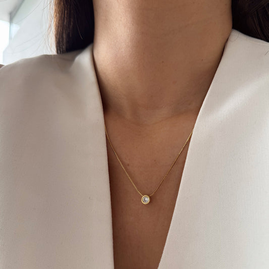 COLLAR PUNTO DE LUZ 45CM ORO