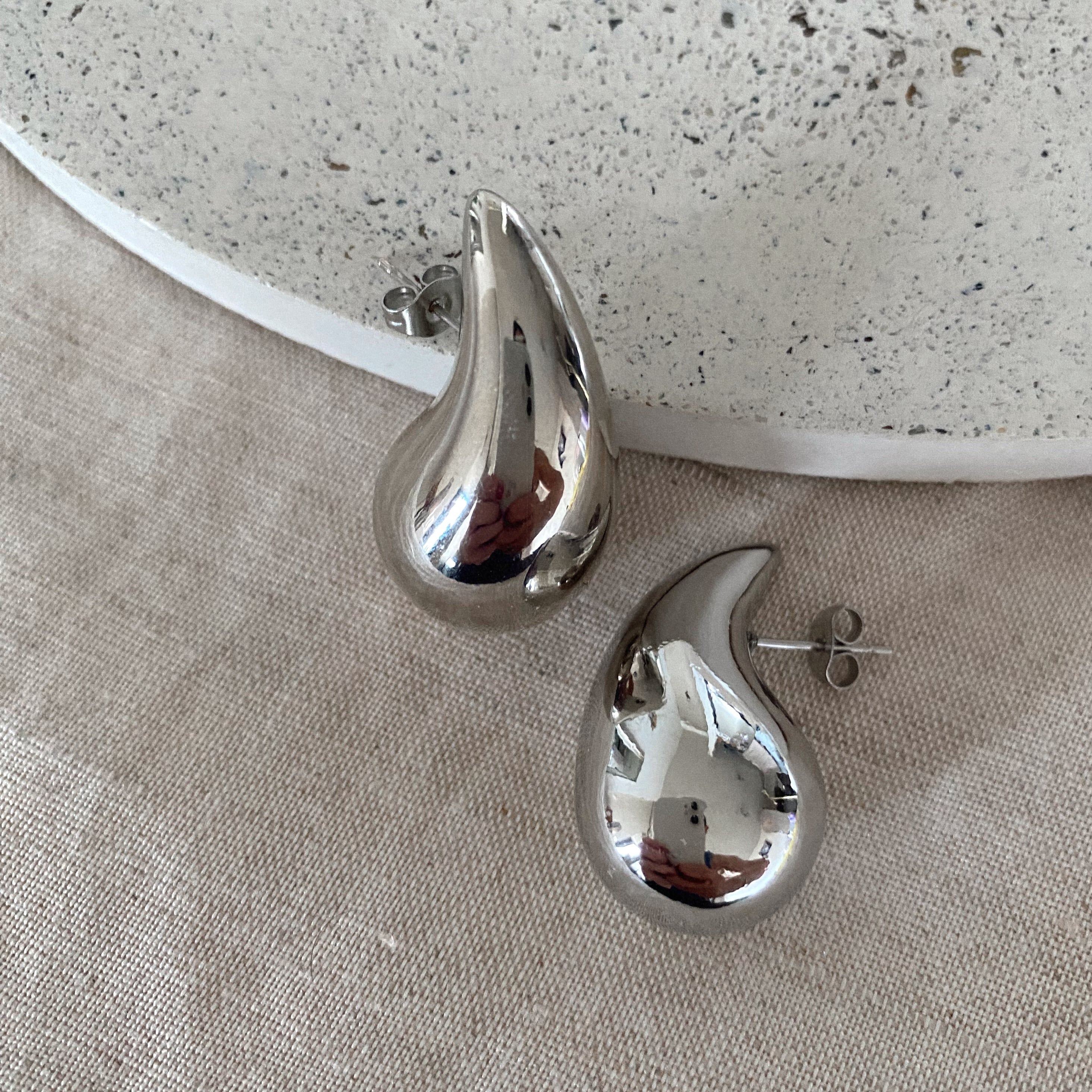 Set De Aretes De Plata 925 Para Mujer - 3 Pares Empilables (estípite, Geométricos Y Fluidos), Hipoalergénicos, Ideal Para Múltiples Piercings