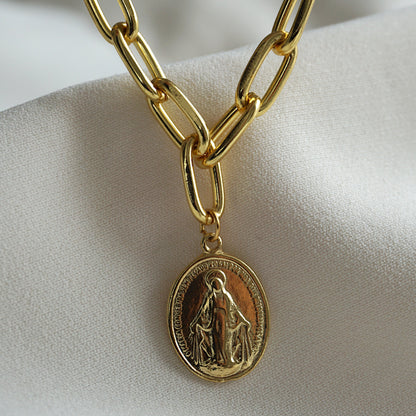 COLLAR VIRGEN DE LOS MILAGROS 45CM ORO