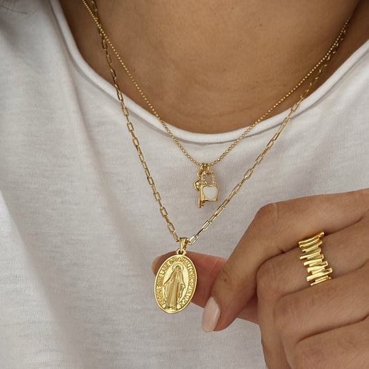 COLLAR VIRGEN DE LOS MILAGROS ORO