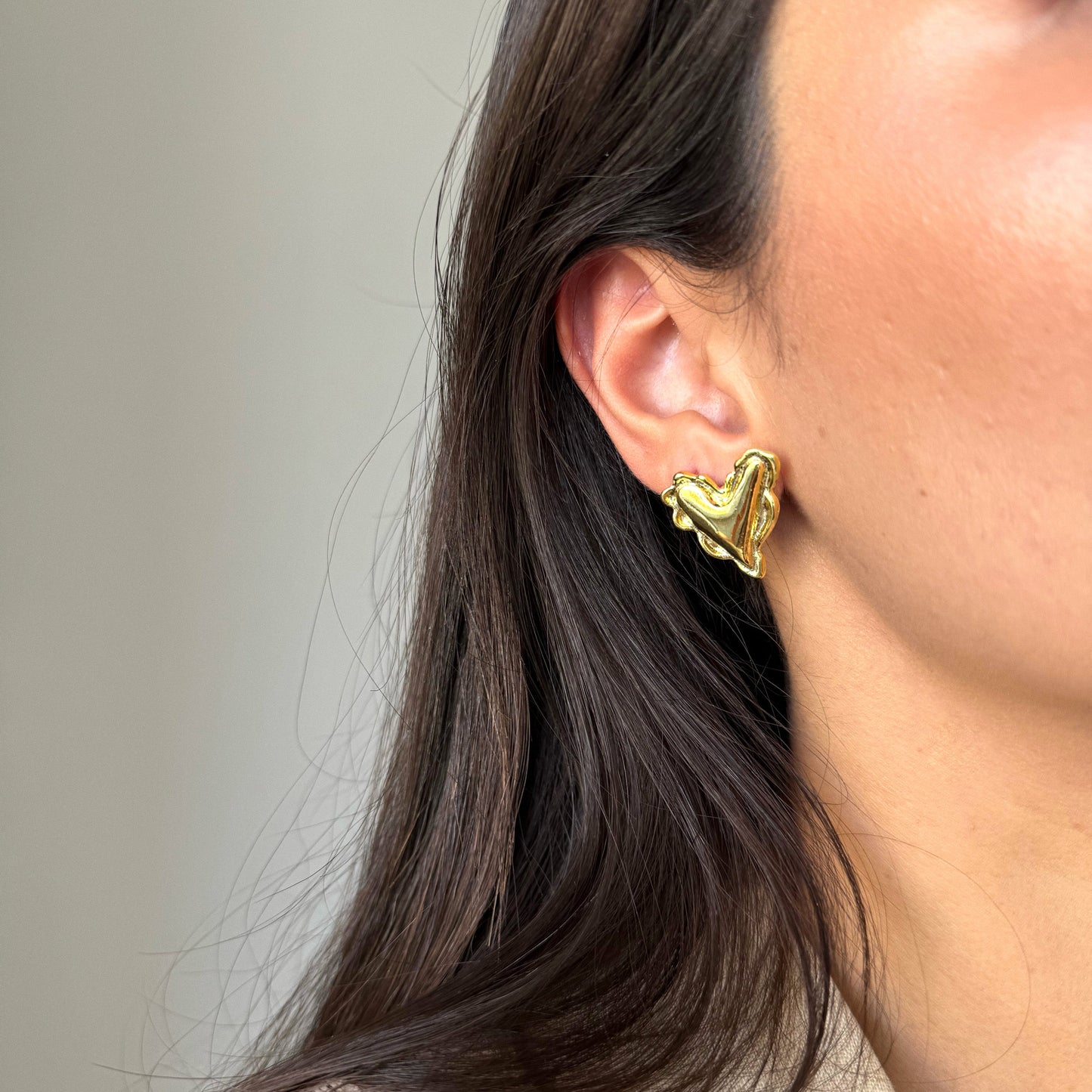 AROS CORAZÓN 20MM ORO