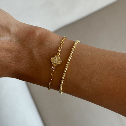 PULSERA MINI TRÉBOL ORO