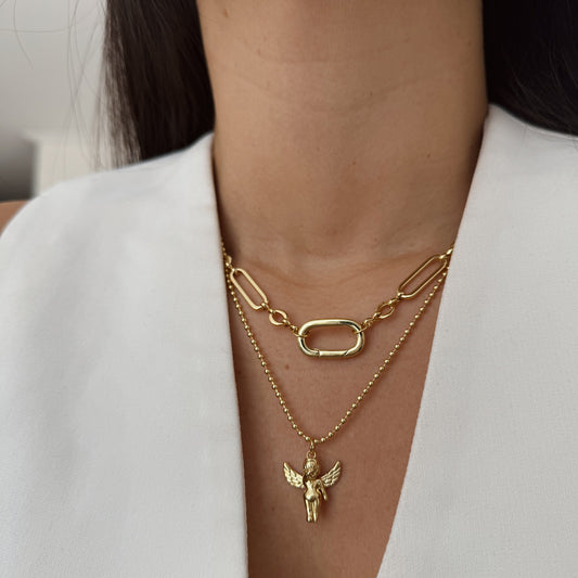COLLAR ANGÉL PROTECTOR 45CM ORO