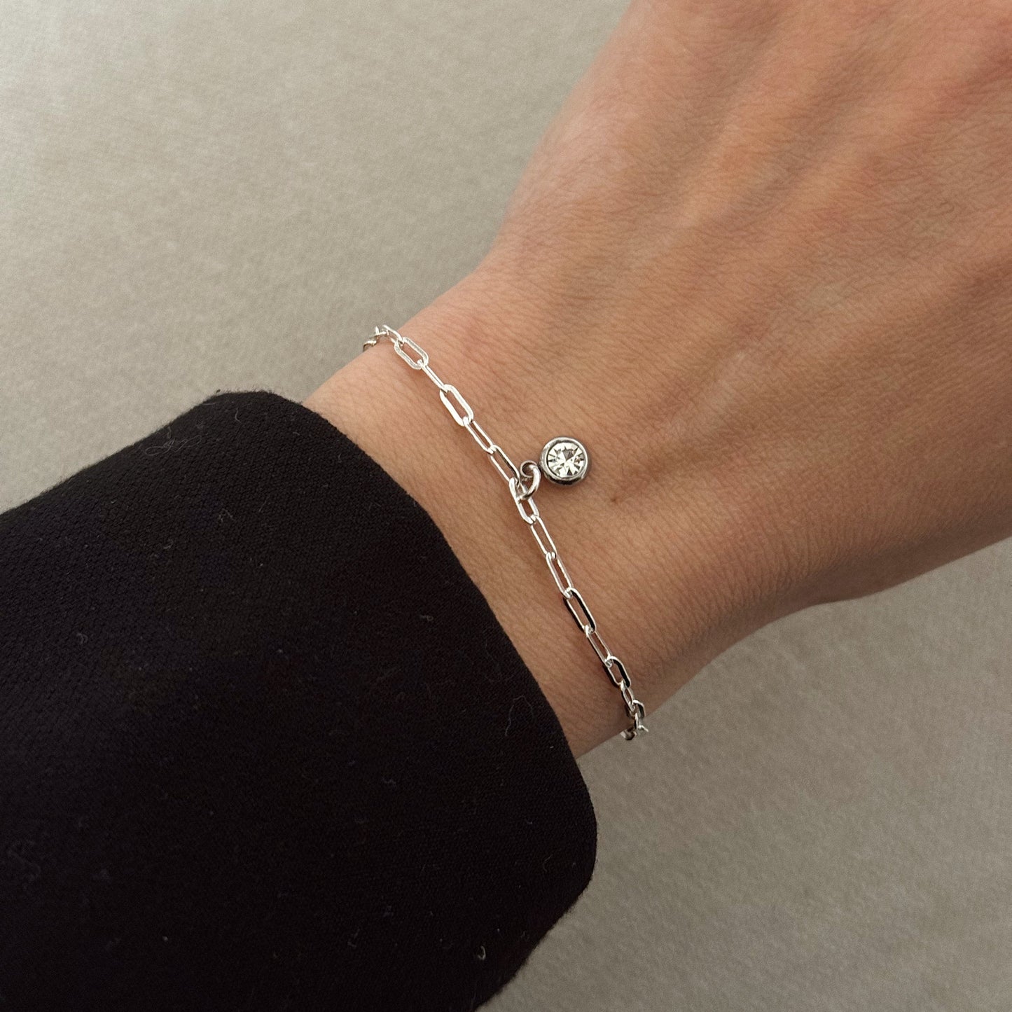 PULSERA PUNTO DE LUZ PLATA