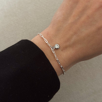 PULSERA PUNTO DE LUZ PLATA