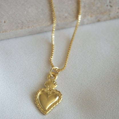 COLLAR CORAZÓN ANUSKA 45CM ORO