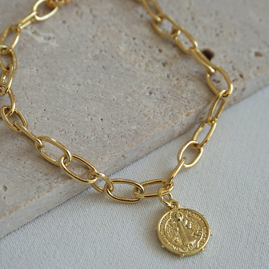 PULSERA SAN BENITO ORO
