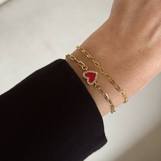 PULSERA BERRY HEART